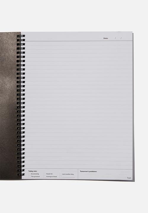 Typo - A4 spinout notebook recycled - green 