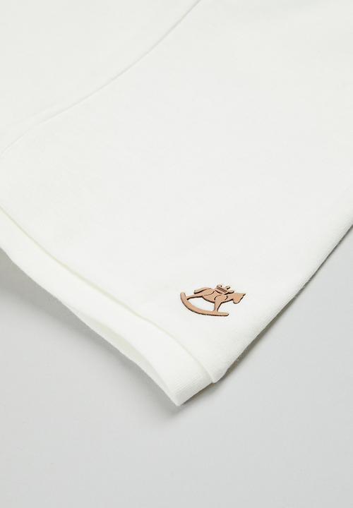 UP Baby - Soft jersey cotton shorts - off white