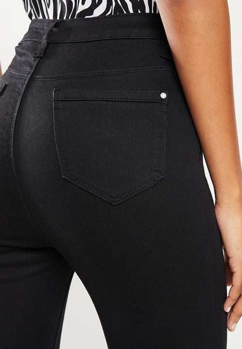 Missguided - Recycled vice highwaisted skinny jeans with belt loops - black