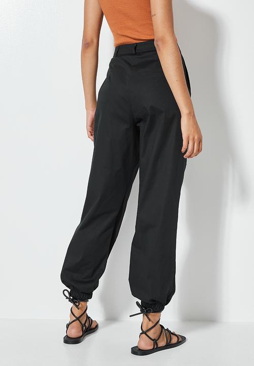 Superbalist - Poplin slouch trouser - black