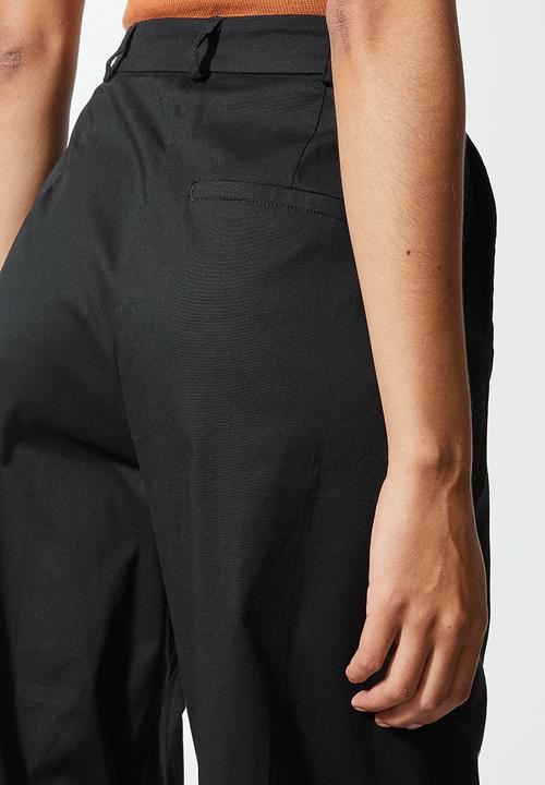Superbalist - Poplin slouch trouser - black