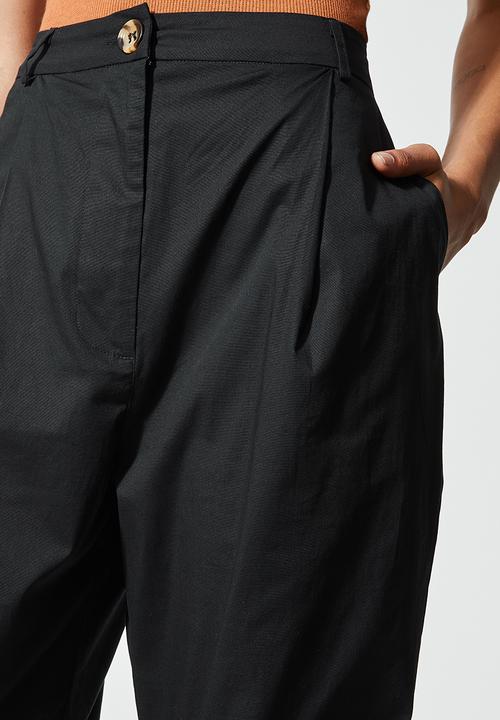 Superbalist - Poplin slouch trouser - black