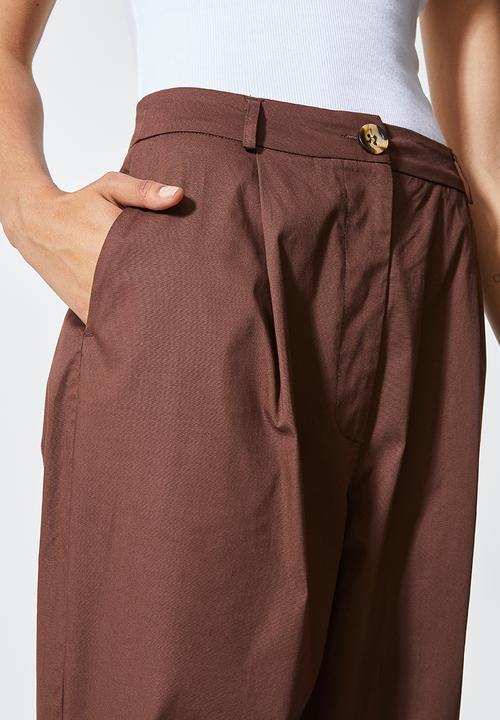 Superbalist - Poplin slouch trouser - Root beer