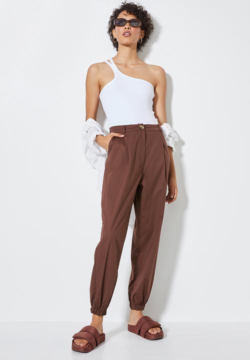Superbalist - Poplin slouch trouser - Root beer