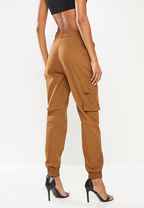 Missguided - Basic cargo trouser - chocolate