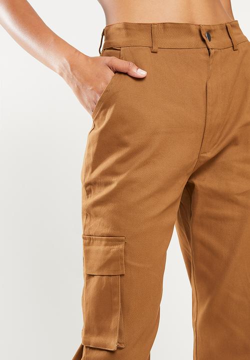 Missguided - Basic cargo trouser - chocolate
