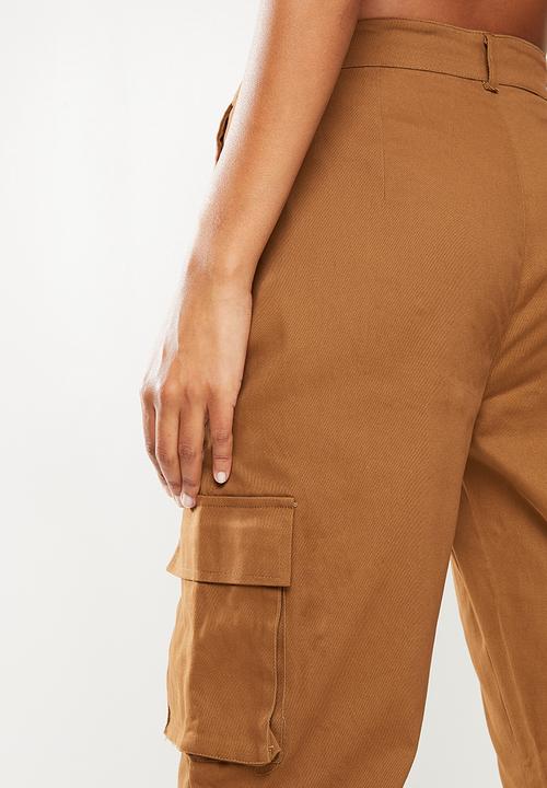 Missguided - Basic cargo trouser - chocolate