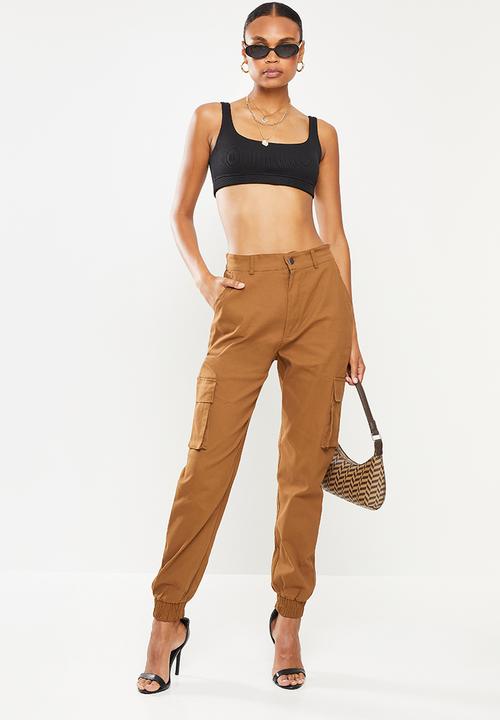 Missguided - Basic cargo trouser - chocolate