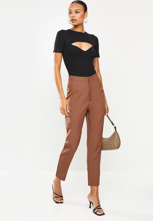Missguided - Co ord basic cigarette - chocolate