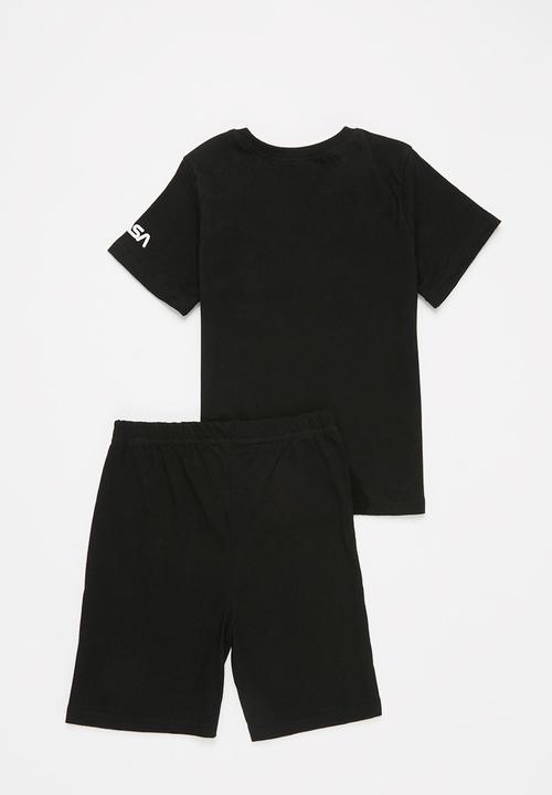 Superbalist Kids - NASA tee & shorts pj set - black