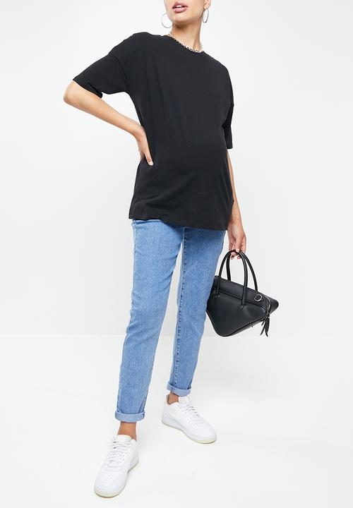 Missguided - Maternity highwaisted comfort stretch straight leg jean - blue