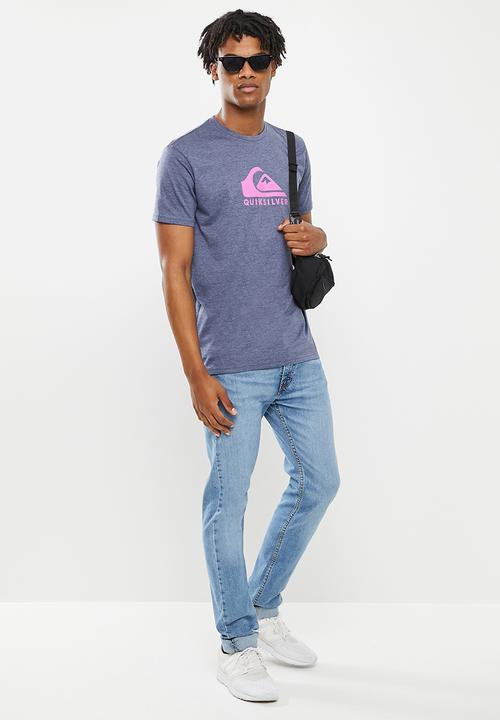 Quiksilver - Corp logo short sleeve - insignia blue heather