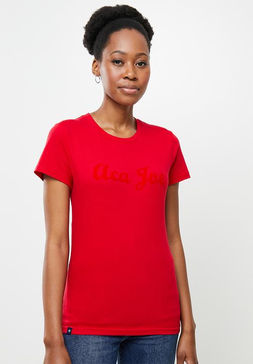 Aca Joe - Classic crew neck short sleeve - red