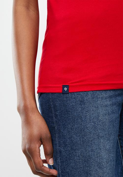Aca Joe - Classic crew neck short sleeve - red