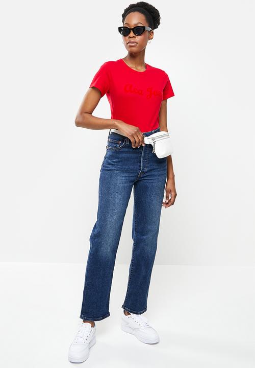 Aca Joe - Classic crew neck short sleeve - red