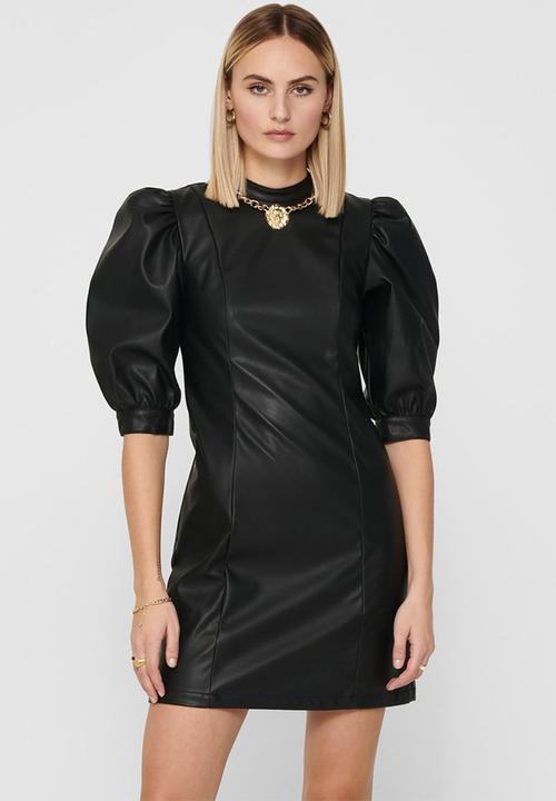ONLY - Dreamy faux leather dress - black