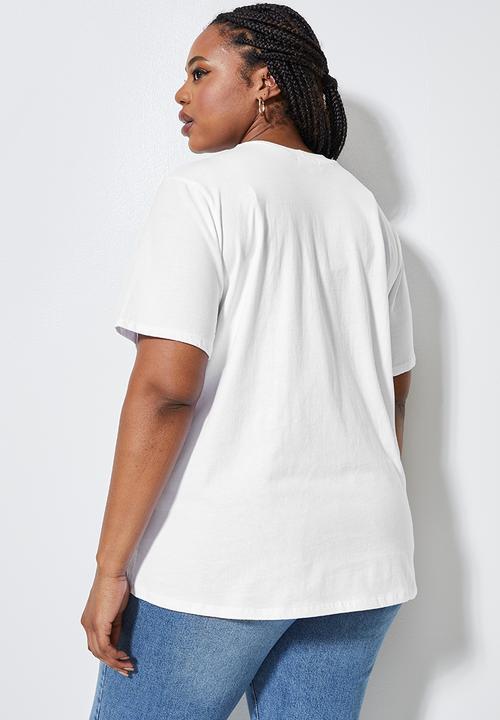 Superbalist - Floral headwrap tee - white