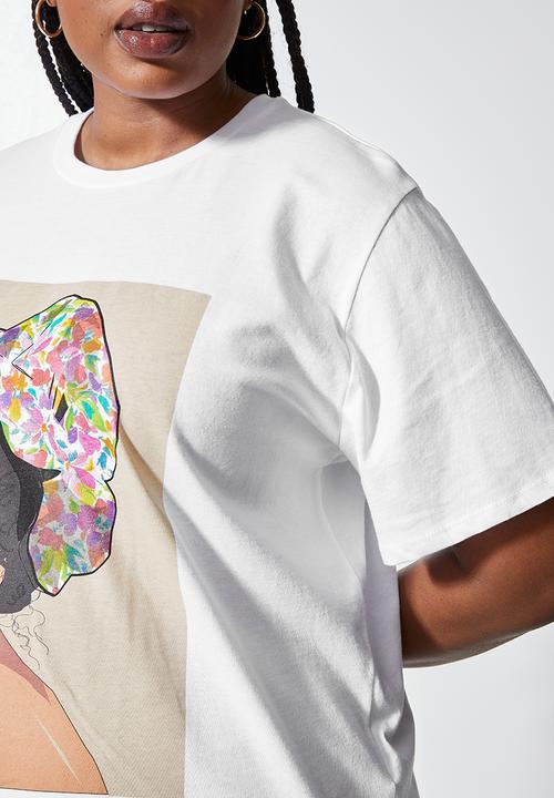 Superbalist - Floral headwrap tee - white