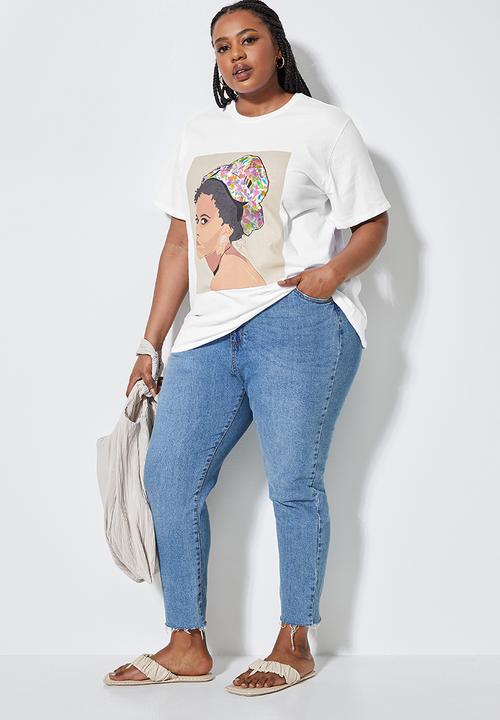 Superbalist - Floral headwrap tee - white