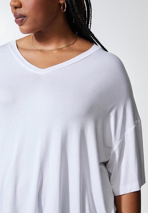 Superbalist - Split side longline T-shirt - white
