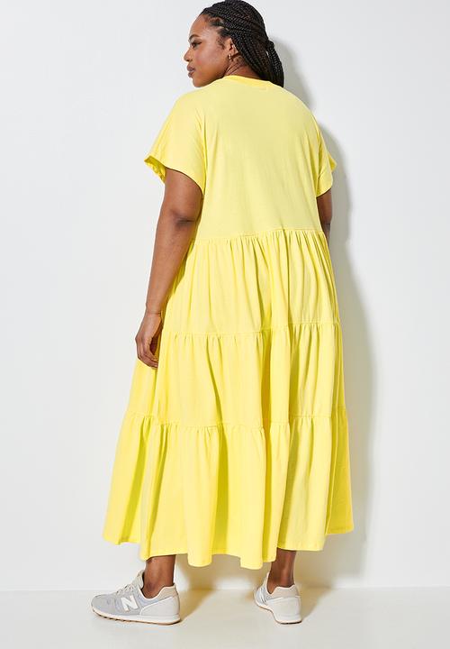 Superbalist - Tiered T-shirt dress - lemon verbena