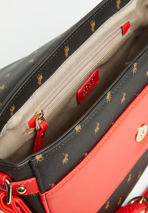 POLO - Polo canterbury flapover sling - brown & red