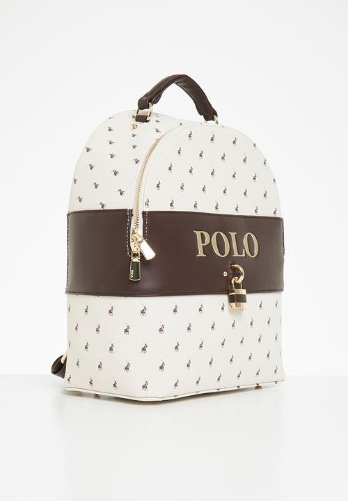 POLO - Polo canterbury backpack - cream & brown 