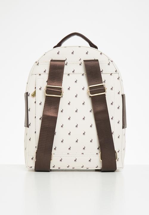POLO - Polo canterbury backpack - cream & brown 