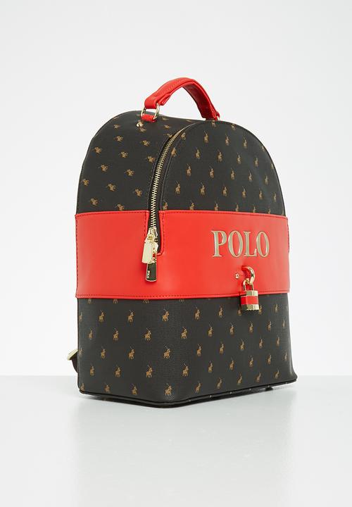 POLO - Polo canterbury backpack - brown & red