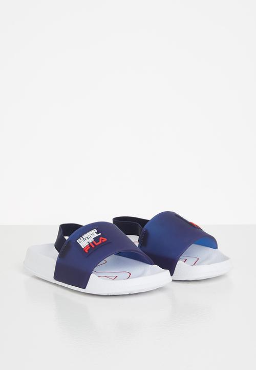 FILA - Camps slide - white & navy 