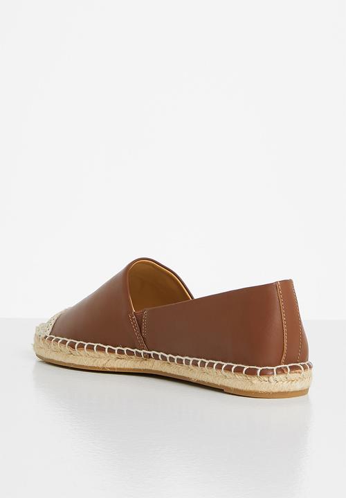 POLO - Fatima embossed leather espadrille - tan