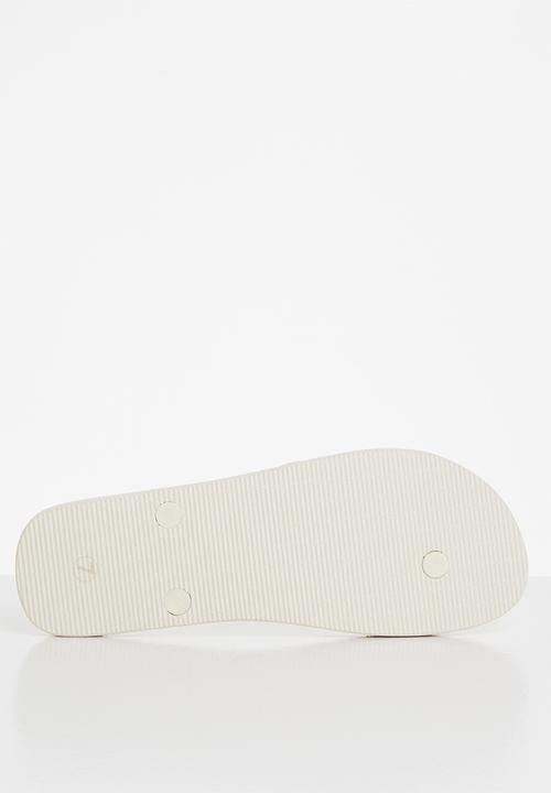 POLO - Gianna monogram flip flop - off white