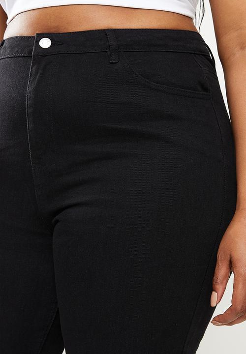 Missguided - Plus riot plain ridgid mom jean - black
