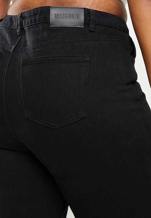 Missguided - Plus riot plain ridgid mom jean - black