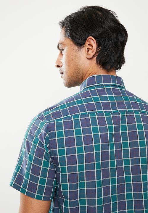 Wolf Rock - Sabai woven shirts - teal & navy 