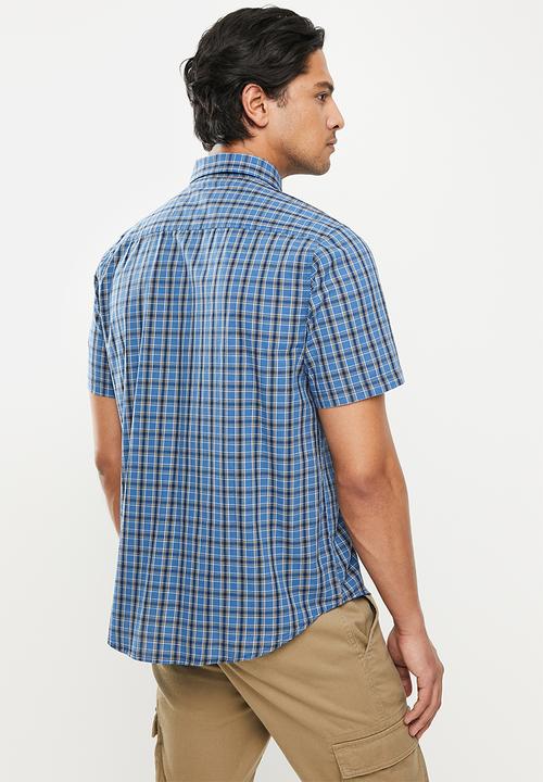Wolf Rock - Spruce woven shirts - navy/yellow