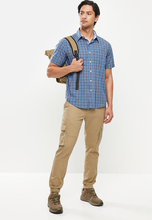 Wolf Rock - Spruce woven shirts - navy/yellow