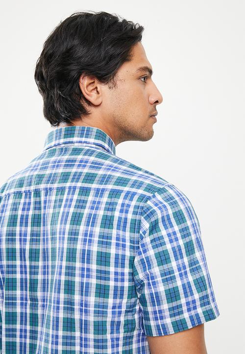 Wolf Rock - Barley woven shirts - blue/green