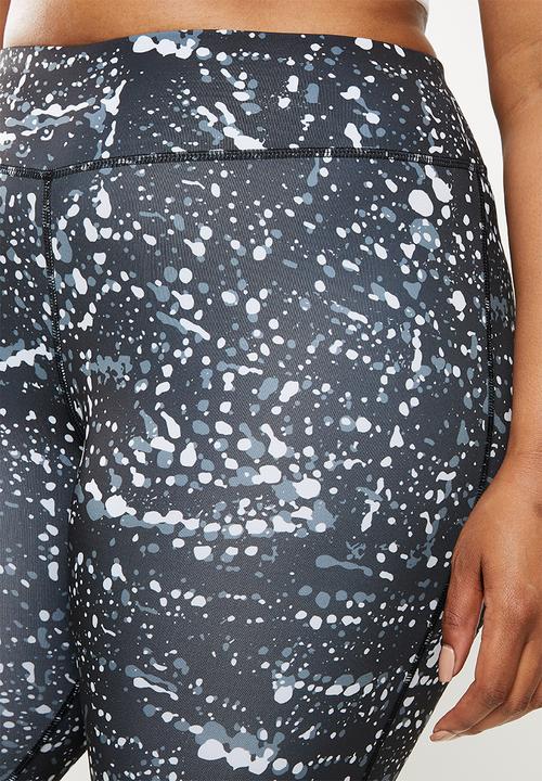 Reebok - Plus wor aop tights - black/white