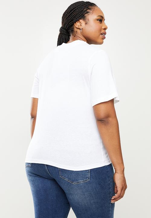 Reebok - Plus ri crop tee - white/black