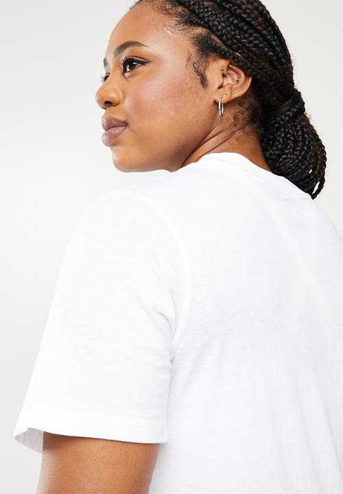Reebok - Plus ri crop tee - white/black
