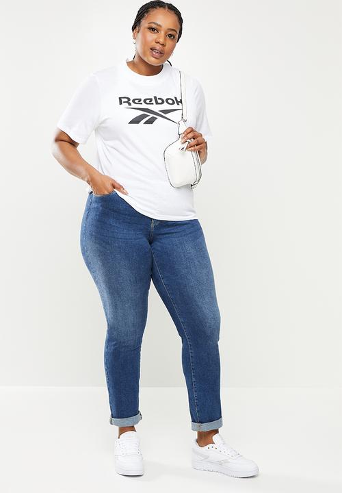Reebok - Plus ri crop tee - white/black