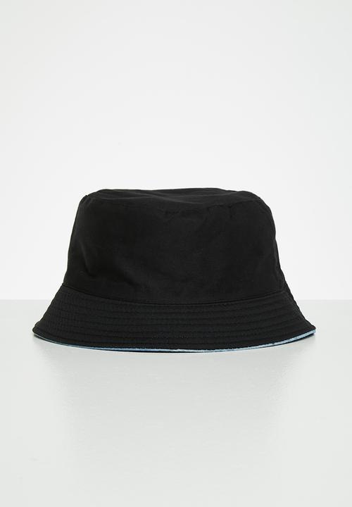 SISSY BOY - Denim bleached bucket hat - blue