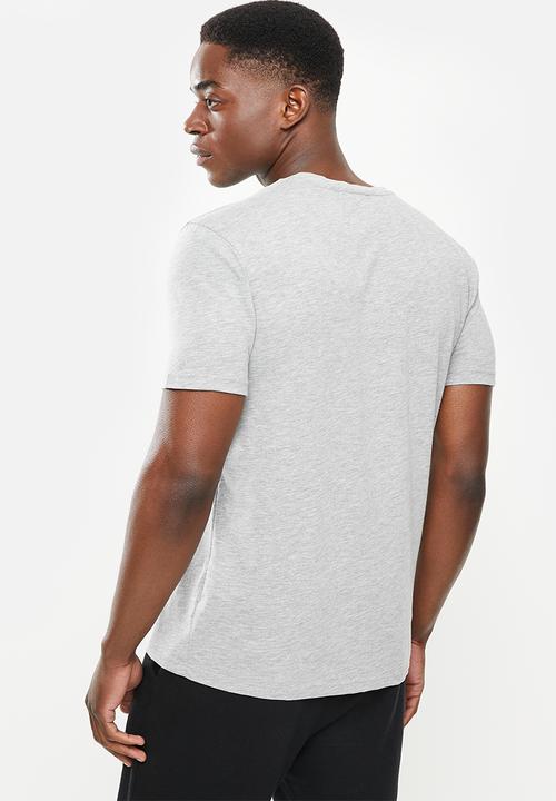 Trendyol - Chest printed short sleeve tee - grey