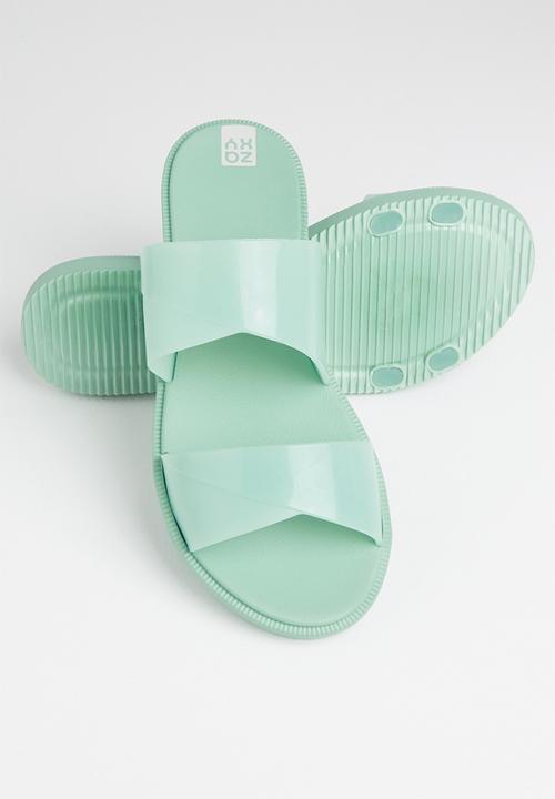 Zaxy - Shake slide fem - green