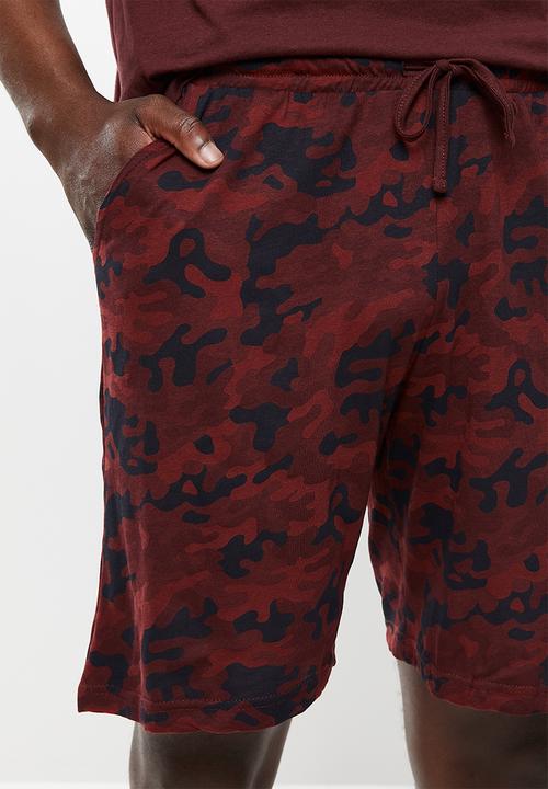 Brave Soul - Disguise camo sleep set - burgundy