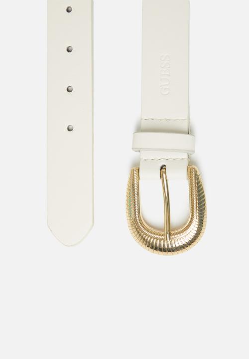 GUESS - 35mm western belt - white