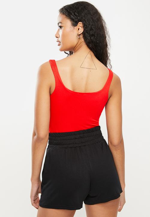 Me&B - Double layer waisted vest - red