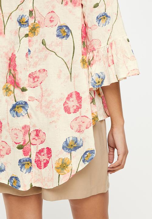 Stella Morgan - Printed bell sleeve top - multi 