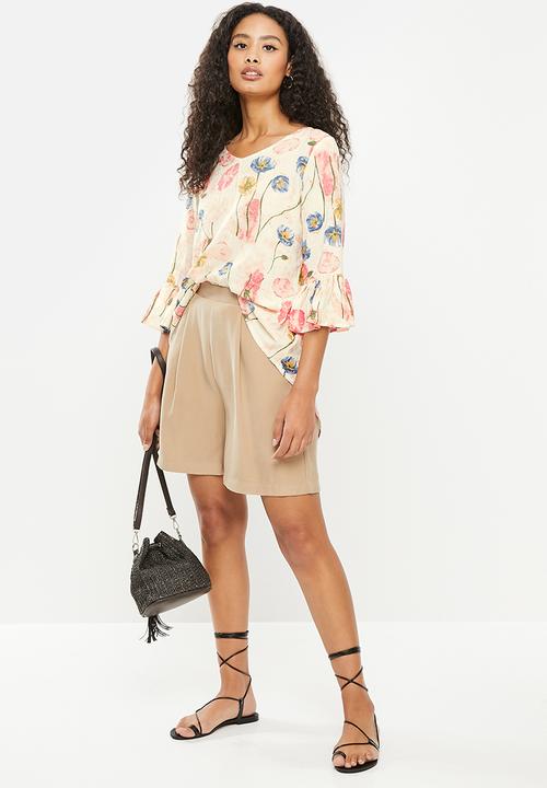 Stella Morgan - Printed bell sleeve top - multi 